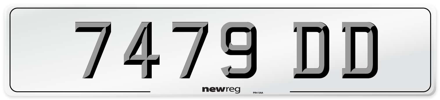 7479 DD Number Plate from New Reg